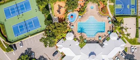 A heated pool