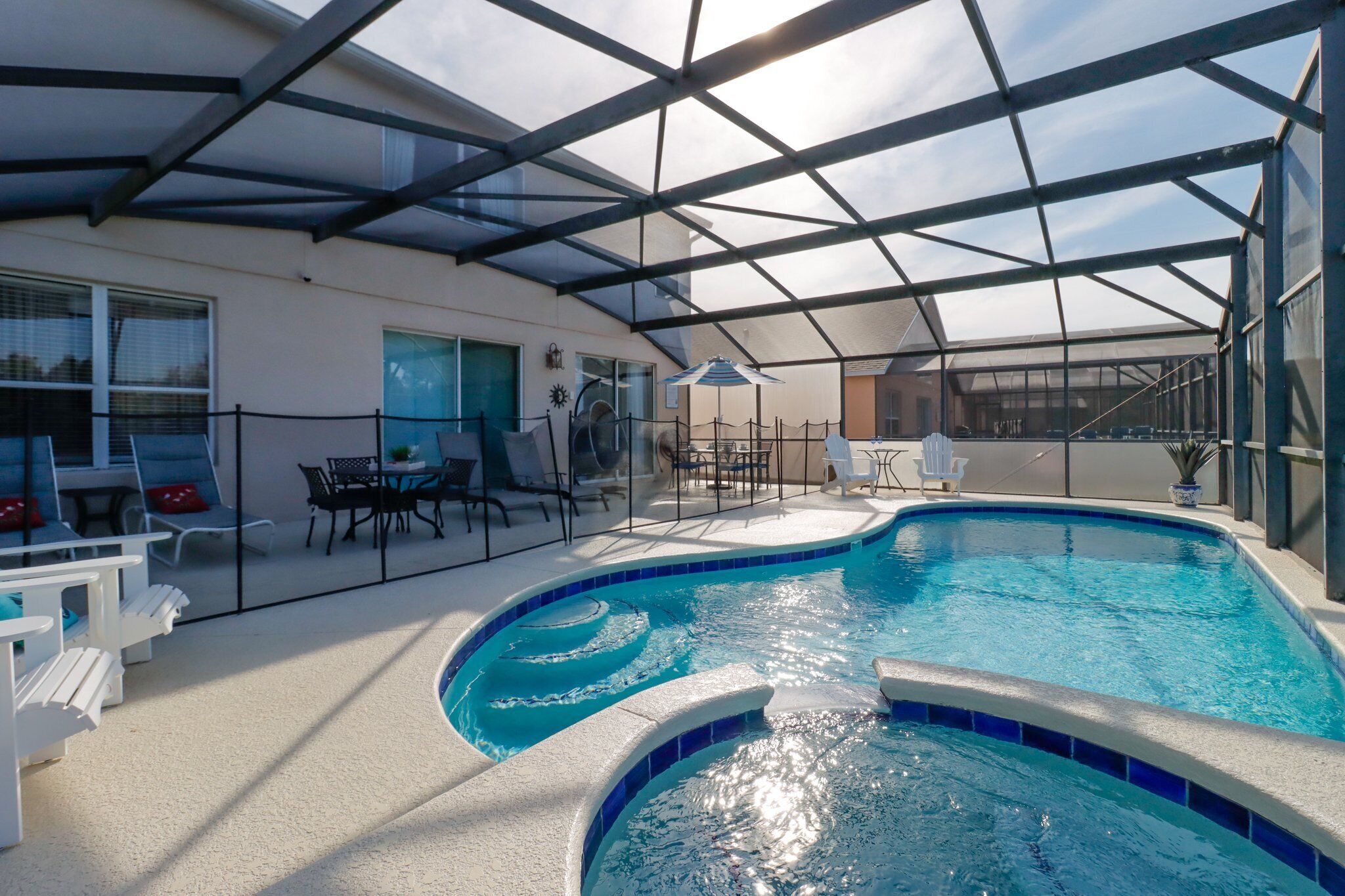 Alternate view of the pool and spa.