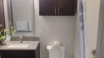 Towels, soap, toilet paper