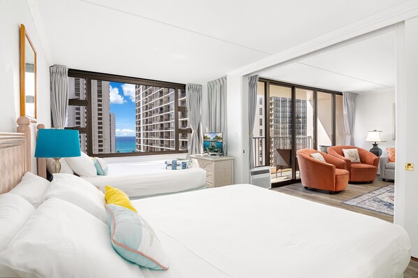 1 habitación, tabla de planchar con plancha, wifi gratis y ropa de cama 