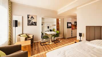 Apartamento estándar | Zona de estar | Smart TV de 42 pulgadas con canales por satélite, Netflix