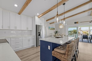House, 3 Bedrooms | Private kitchen - 265 Beautiful Canal Front Pool Home 3 Bedroom Home (Fort Myers Beach)