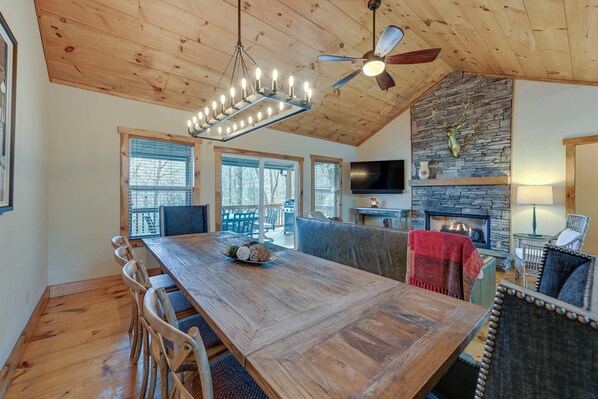 House (3 Bedrooms) | Interior - Sapphire Valley Resort Cabin w/ Fireplaces + Grill (Cashiers)
