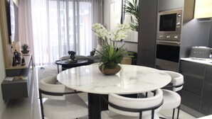 Apartment, 2 Bedrooms, Balcony | Dining room