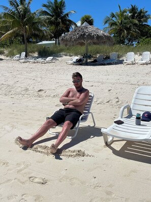 En la playa