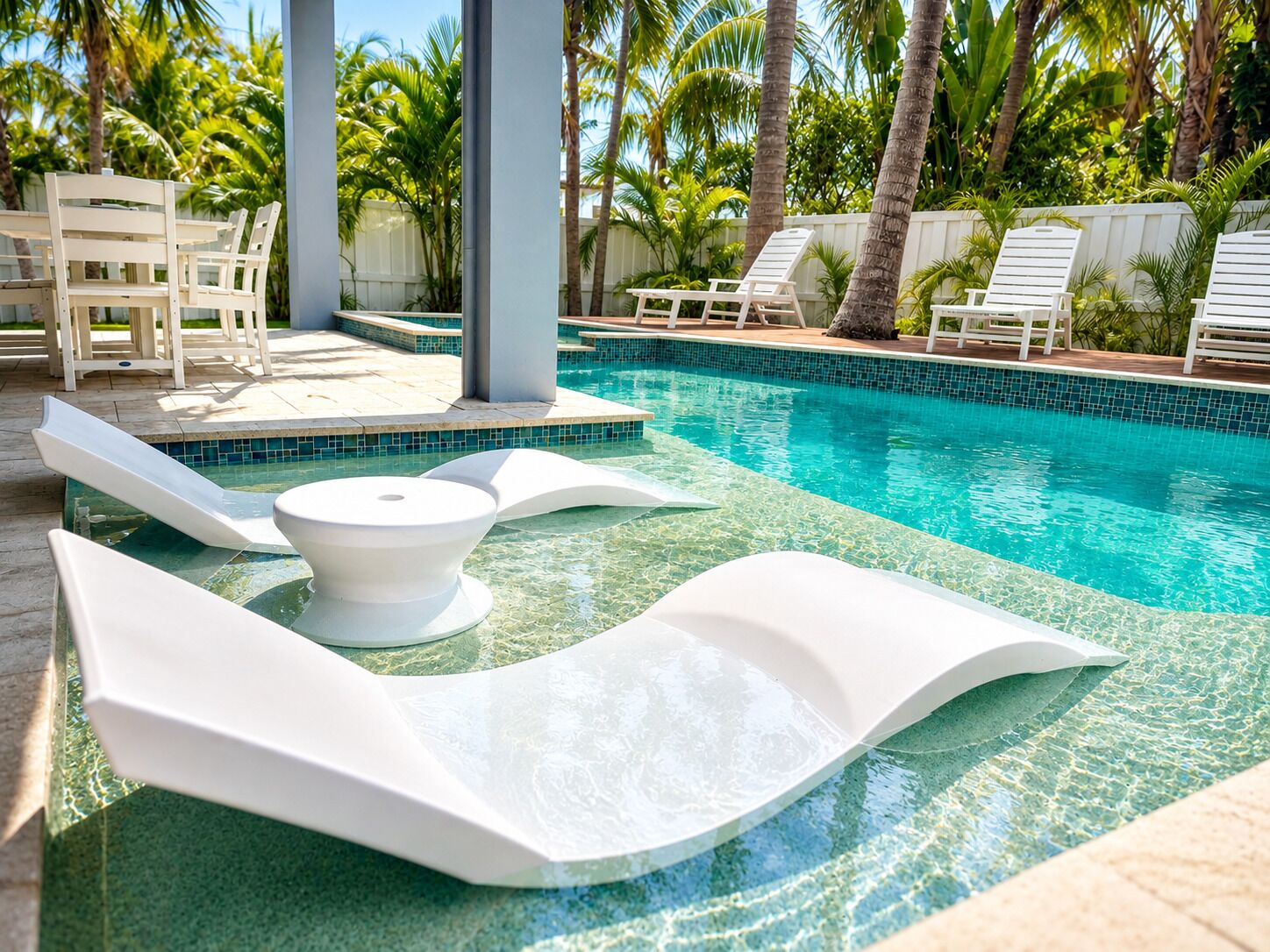 A heated pool