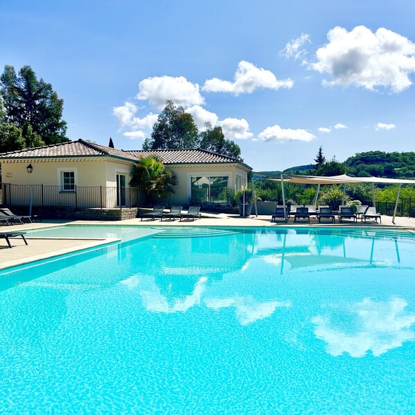 A heated pool