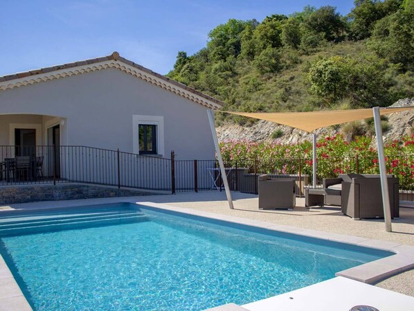 A heated pool
