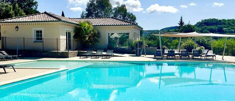 A heated pool