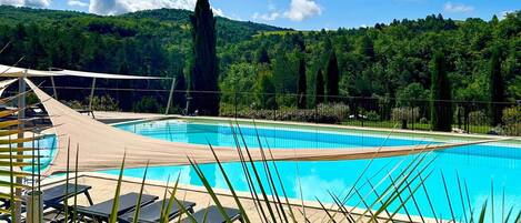 A heated pool
