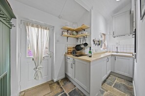 Fridge, microwave, oven, cookware/dishes/utensils - Host & Stay | Foxglove Cottage (Calver)
