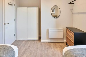 2 bedrooms, iron/ironing board, travel crib, WiFi
