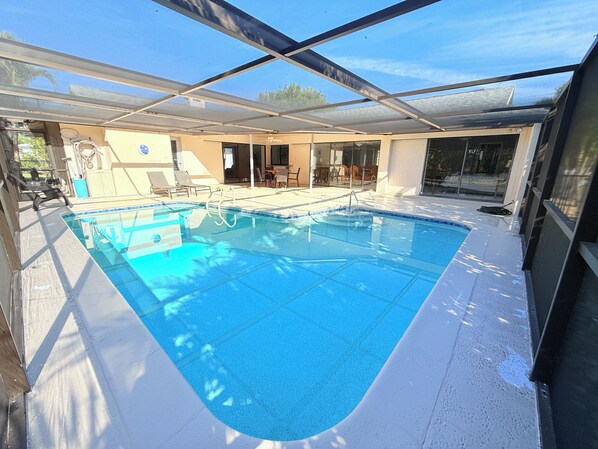 A heated pool