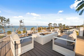 Terrace/patio - Luxury Anna Maria Island Rental: Rooftop Deck, Pool, & Golf Cart at Deckadence (Anna Maria)