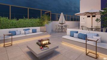Apartamento conforto | Terraço/pátio