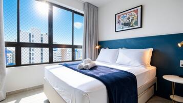 Apartamento conforto | Wi-Fi de cortesia, roupa de cama