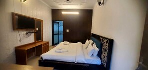 Deluxe Double Room, 1 Bedroom, Mountain View | Individually decorated, desk, laptop workspace, iron/ironing board - shivoham palace  (Rishikesh)