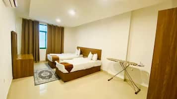 2 bedrooms, iron/ironing board, WiFi, bed sheets