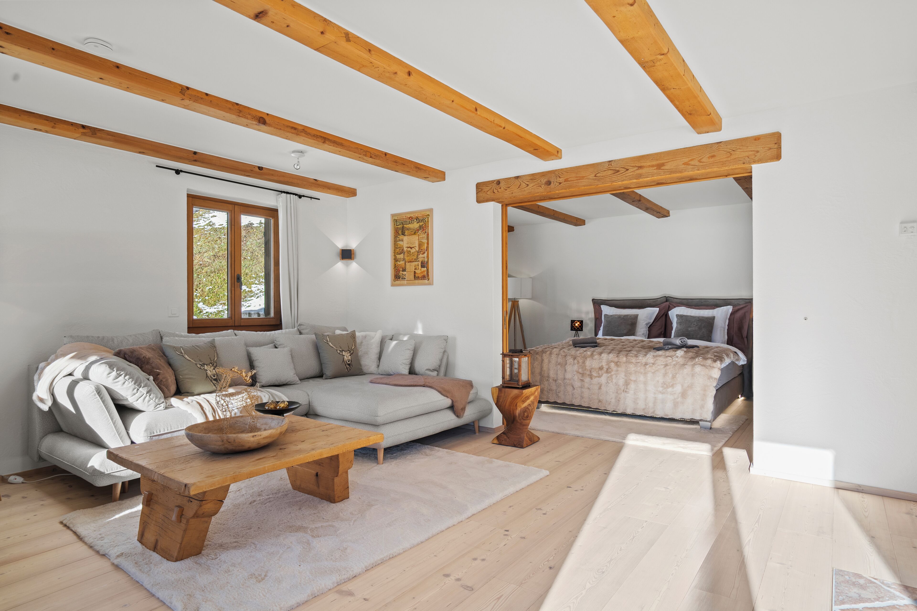 Smart TV, fireplace, video games, foosball