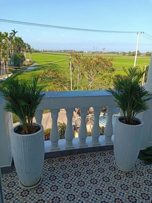 Deluxe-Doppelzimmer, Gartenblick | Blick vom Balkon