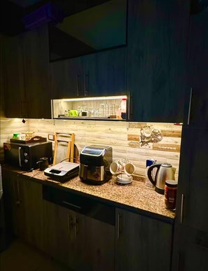 Luxury Villa, 3 Bedrooms, Kitchen, Ground Floor | Private kitchen | Full-sized fridge, microwave, oven, stovetop - The Privacy Villa (6th of October City)