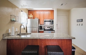 Microwave, oven, stovetop, dishwasher