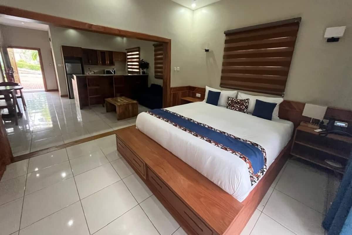 In-room safe, desk, laptop workspace, blackout curtains