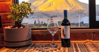 Exclusive Cabaña del Sol with a view of San Pablo Lake and Imbabura Volcano.
