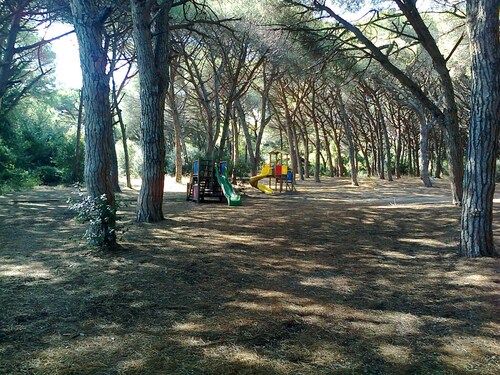 Two-room ground floor apartment with private fenced garden.