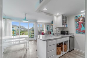 Fridge, microwave, oven, stovetop - Newly Renovated Condo - Private Beach (Destin)