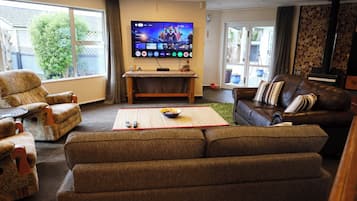 Smart TV, fireplace, printers