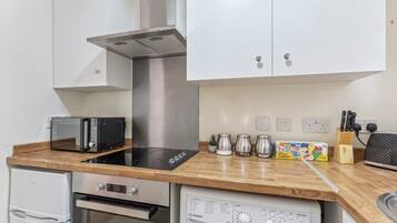 Microwave, oven, stovetop, toaster