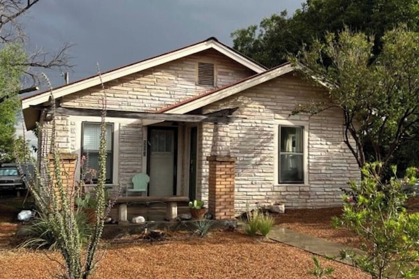 Tumble West is located just a few blocks from the Marfa Courthouse.