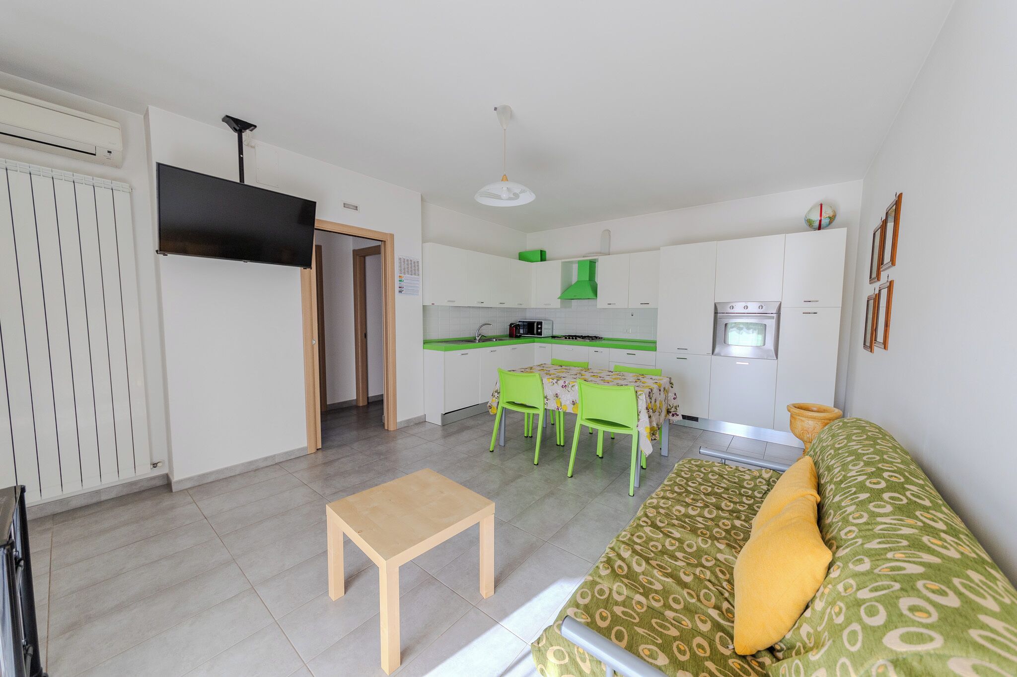 Apartment, Sea View | Private kitchen | Full-sized fridge, microwave, oven, stovetop