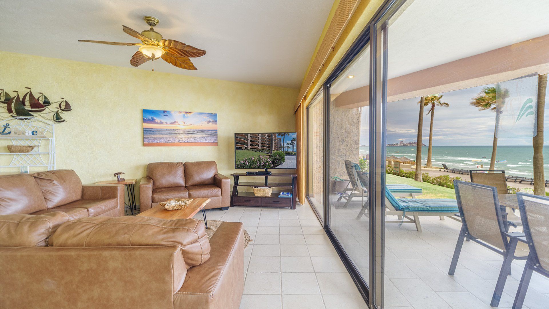 Condo, várias camas, sacada, vista para o oceano (101) | Área de estar