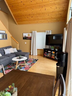 Smart TV, DVD player, books