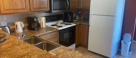 Microwave, oven, stovetop, dishwasher