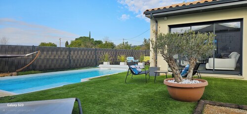 Villa with private pool between the Corbières and seaside resorts