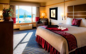 Standard Room, 1 King Bed, Ocean View | Desk, laptop workspace, blackout curtains, iron/ironing board - Cape Fox Lodge (Ketchikan)