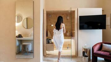 Habitación doble Prestigio, 1 cama King size, vista a la ciudad | Ropa de cama de alta calidad, edredón y minibar