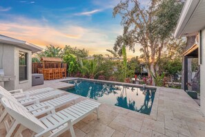 A heated pool