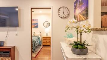 1 bedroom, iron/ironing board, travel crib, WiFi