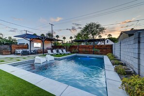 Una piscina riscaldata