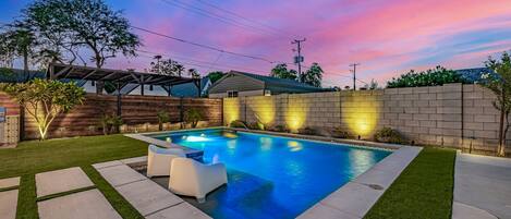 Et oppvarmet basseng