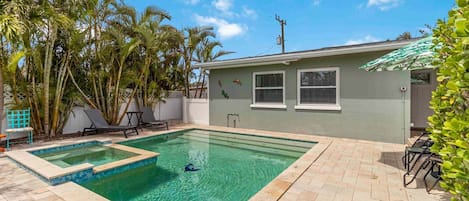 A heated pool