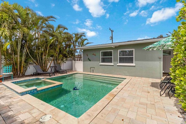 A heated pool