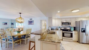 Fridge, microwave, oven, stovetop - Stunning Views & Pool | Spacious 3BR Condo (Fort Myers Beach)