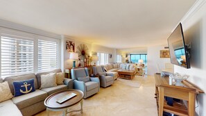 Smart TV - Stunning Views & Pool | Spacious 3BR Condo (Fort Myers Beach)