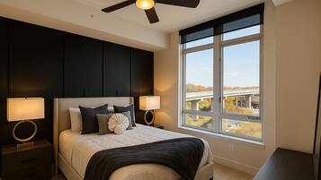 2 habitaciones, caja de seguridad en la habitación y escritorio