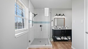Shower, hair dryer - Serenity Bay, your peaceful home away from home. (Galveston)